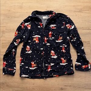 Old Navy Men’s Festive Santa Print Pajama Shirt